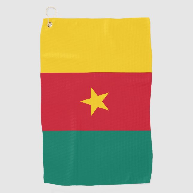 Golf Towel with flag of Cameroon (Front)