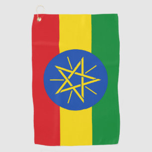 Golf Towel with flag of Ethiopia