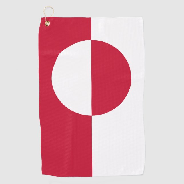 Golf Towel with flag of Greenland (Front)