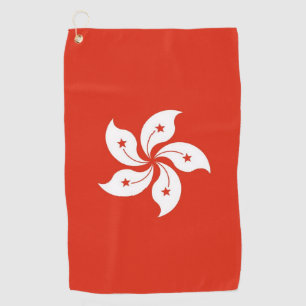 Golf Towel with flag of Hong Kong