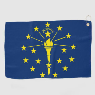 Golf Towel with flag of Indiana, USA