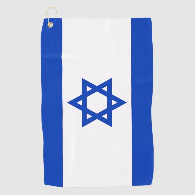 Golf Towel with flag of Israel (Front)