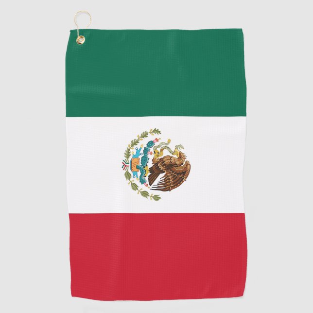 Golf Towel with flag of Mexico (Front)