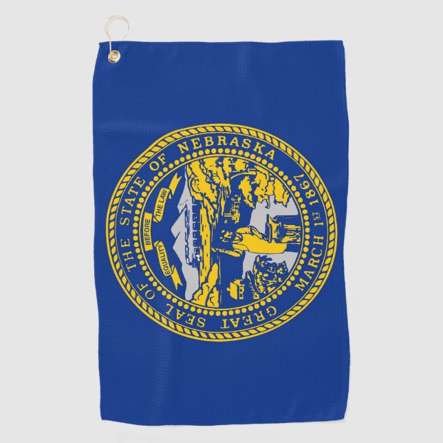 Golf Towel with flag of Nebraska (Front)