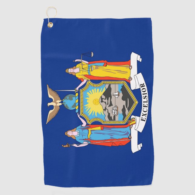 Golf Towel with flag of New York (Front)