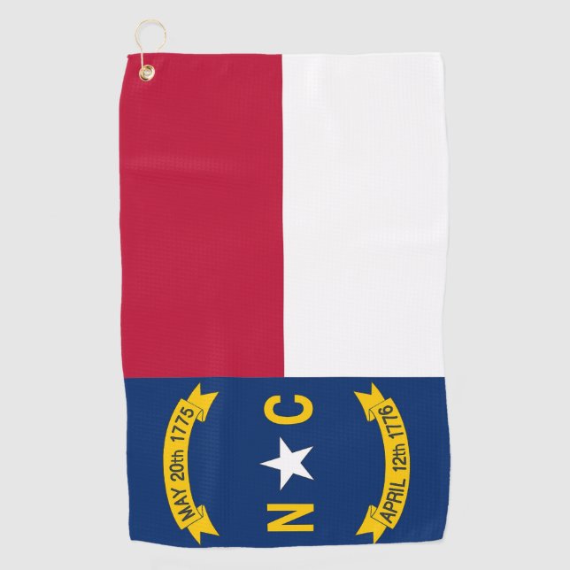 Golf Towel with flag of North Carolina (Front)