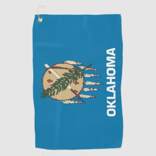 Golf Towel with flag of Oklahoma, USA