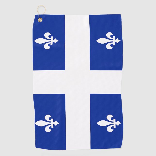 Golf Towel with flag of Quebec, Canada (Front)