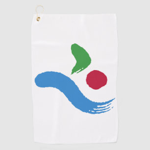 Golf Towel with flag of Seoul, South Korea