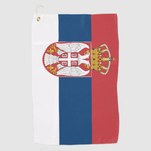 Golf Towel with flag of Serbia