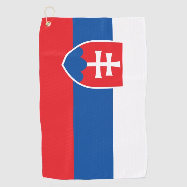 Golf Towel with flag of Slovakia (Front)