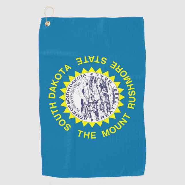 Golf Towel with flag of South Dakota, USA (Front)
