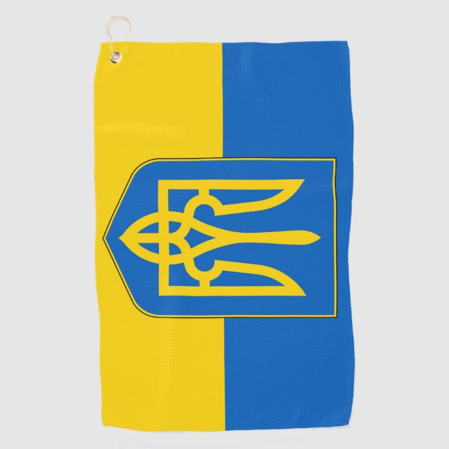 Golf Towel with flag of Ukraine (Front)