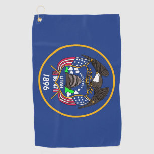 Golf Towel with flag of Utah State, USA