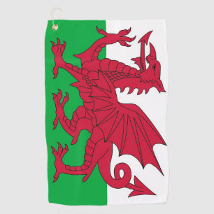 Golf Towel with flag of Wales, United Kingdom