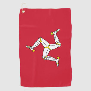 Golf Towel with Isle of Man flag, United Kingdom