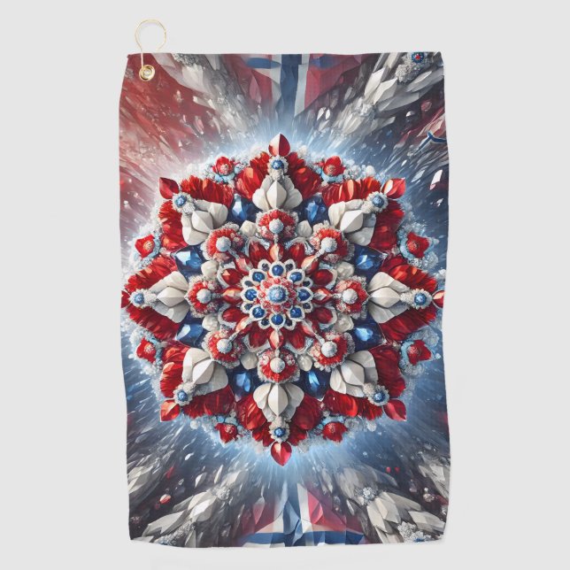 Golf Towel with Norway Colours (Front)