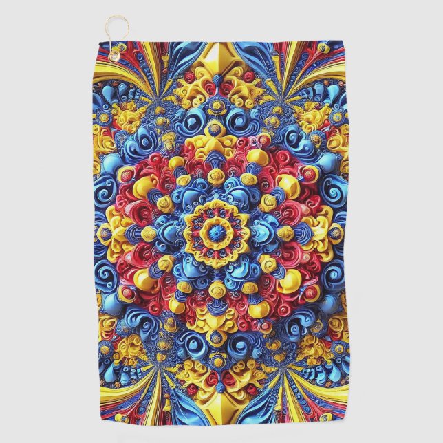 Golf Towel with Romanian Colours (Front)