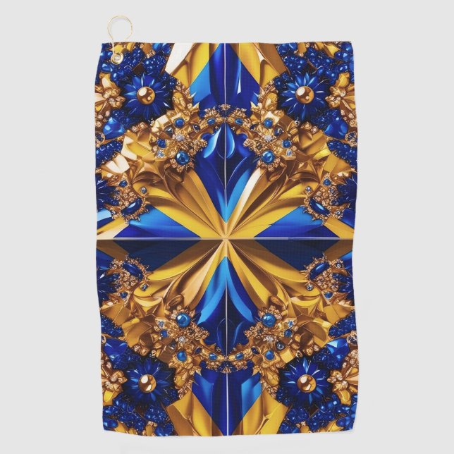 Golf Towel with Sweden Colours (Front)