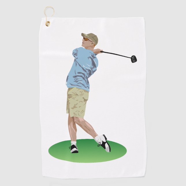 Golf towels Man swinging a Golf club (Front)