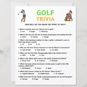 Golf Trivia Game