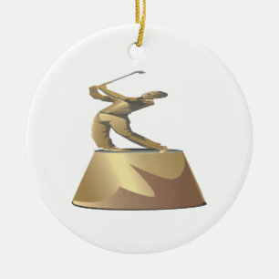 Golf Trophy Ceramic Ornament