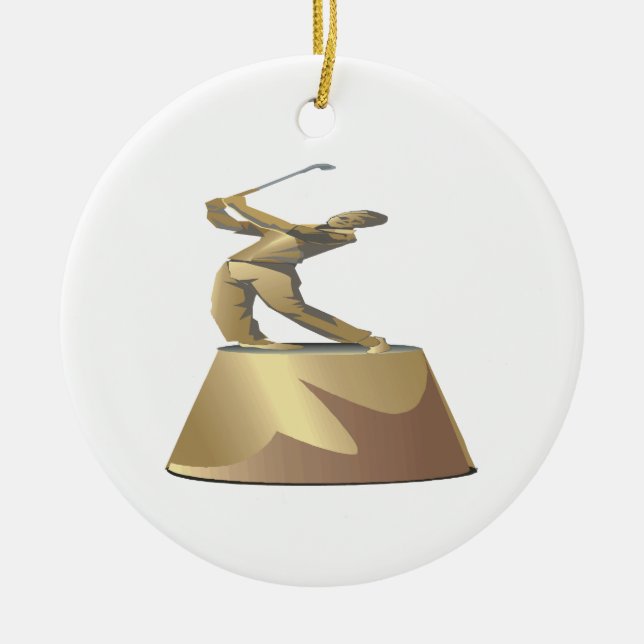 Golf Trophy Ceramic Ornament (Front)