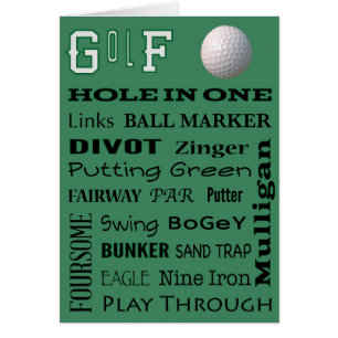GOLF typography