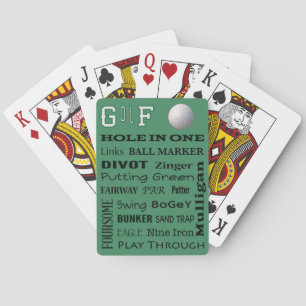 GOLF Typography Hole In One Playing Cards