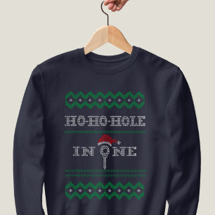 Golf Ugly Christmas Ho Ho Hole in One Sweatshirt