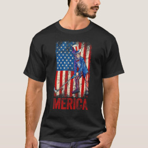 Golf Uncle Sam 4th Of July Boys Kids American Usa  T-Shirt