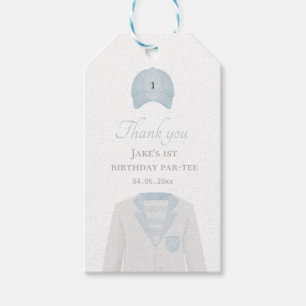 Golf uniform birthday party gift tag