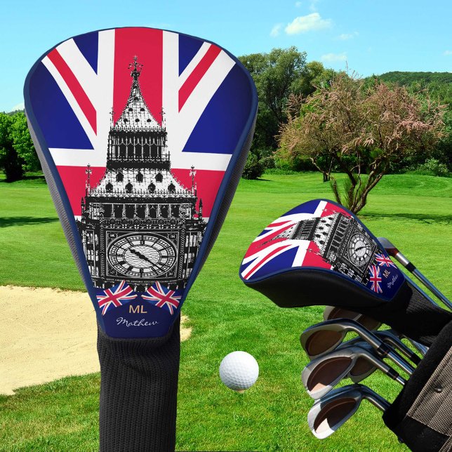 Golf United Kingdom & British Flag, Big Ben London Golf Head Cover (Creator Uploaded)