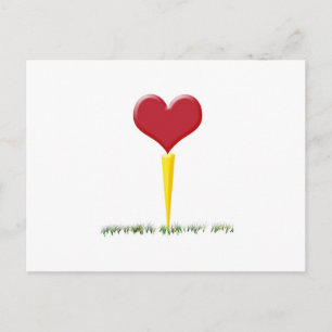 Golf Valentine Holiday Postcard