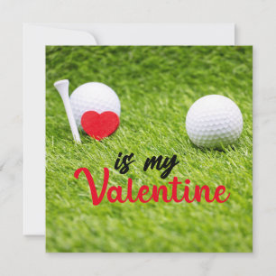 Golf Valentine's Day for Golfer with LOVE Holiday  Card