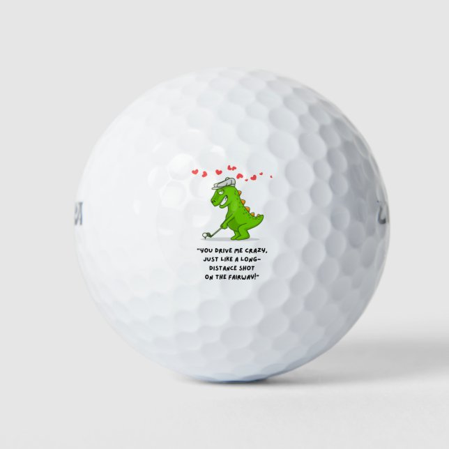 Golf Valentine's Day with red heart Balls (Front)