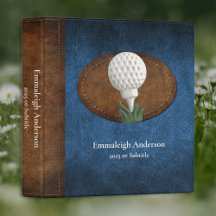 Golf Vintage Faux Blue Leather Elegance