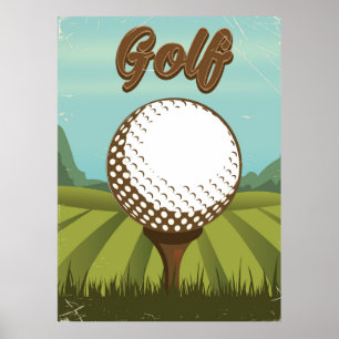 Golf vintage style poster