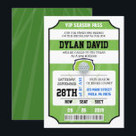 GOLF VIP TICKET Bar Bat Mitzvah Invitation<br><div class="desc">Did you know you can make this invite ANY colour you want by simply changing the background colour! 
Email me requests at marlalove@hotmail.com</div>