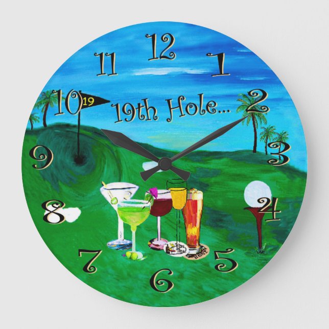 golf wall clock 19th hole (Front)