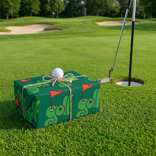 Golf Wang Vibrant Green and Red Wrapping Paper