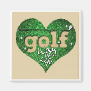 Golf Way of Life Quote Golf Club Ball Greens Magnet