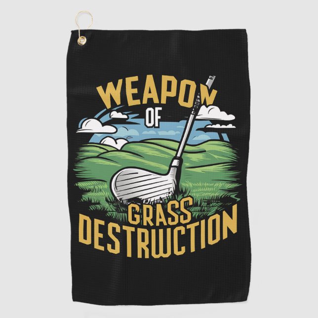 Golf Weapon of Grass Destruction Art Towel (Front)