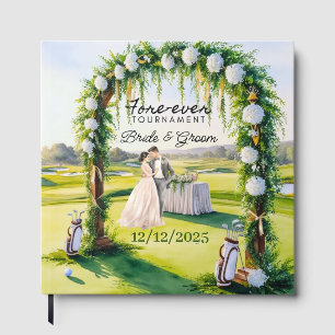 GOLF Wedding Bride and Groom Golfer Golf Balls Guest Book