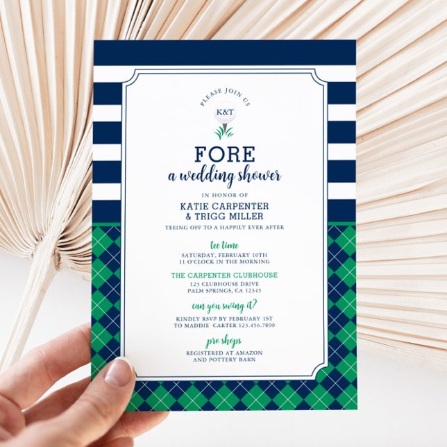 Golf Wedding Couples Shower Invitation (Golf Wedding Shower Invitation)