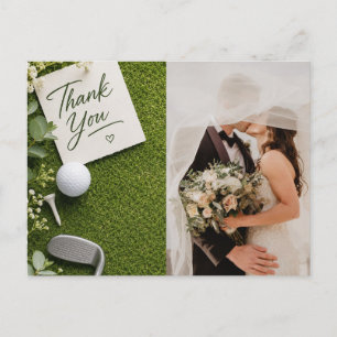 Golf Wedding create your own photo Postcard