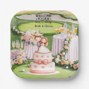 Golf Wedding Decorations at the Green Paper Plate