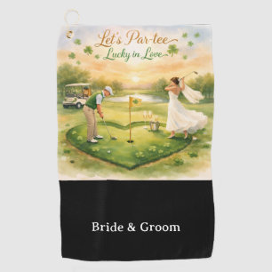 Golf Wedding Lucky in Love St. Patrick's Day theme Towel