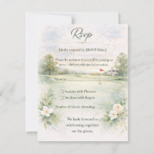 Golf Wedding RSVP Card | Teeing Off Forever 