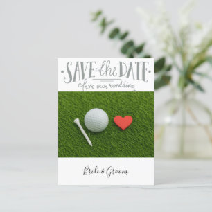Golf wedding Save the date Postcard